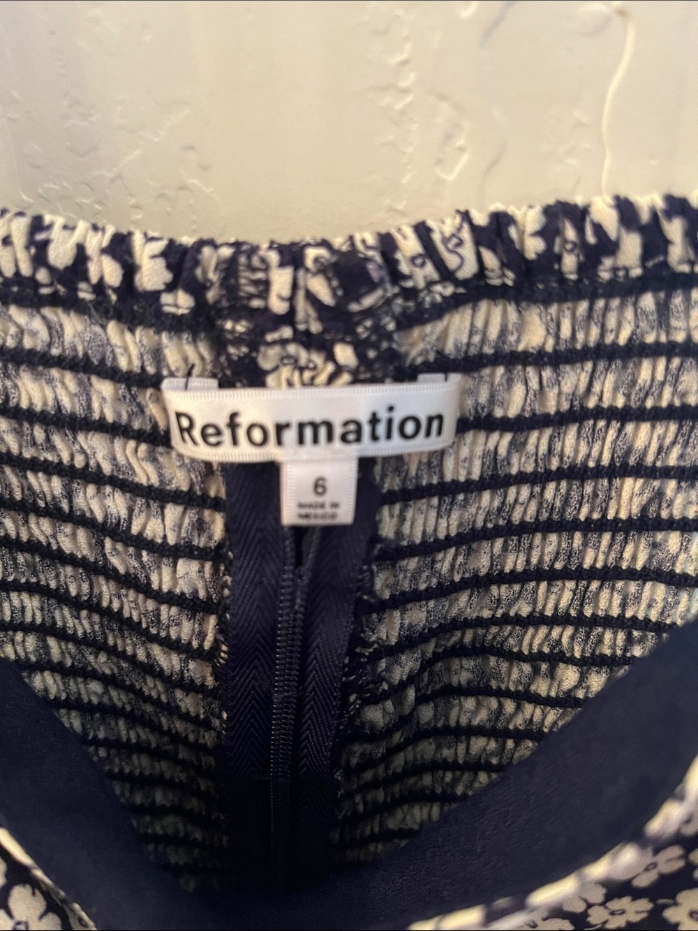 Reformation Navy and White Floral Camisole Top - Picture 2 of 5